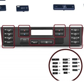 Resim Bmw 5 Serisi E-39 Klima Kontrol Düğme Seti 14 Parçalı 1995 2003 