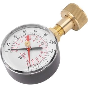 Resim Geeroyoo Demir-alüminyum 0-200psi/0-14bar Su Basınç Ölçer, 3/4" Gevşek Vida, Hassas Gösterge, Havuz/irrigasyon/uygulamalar Ts-60-200psı 