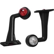 Resim Mystique 1 Çift Kamyon Römork Karavanı 12/24V LED Römork Bel Işığı Uyarı Işığı Volvo Kamyonlar Için Kırmızı ve Beyaz Işık Scania (Yurt Dışından) 