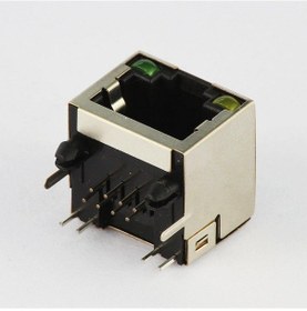 Resim Alkatronik-8P8C Metal Rj45 Soket Led Göstergeli Ethernet Bağlantı Soketi 