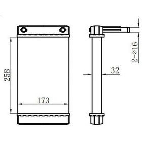Resim ORIS KFI021032 Kalorifer Brazing Heater A/M 260X175X32 Ducato Arka 