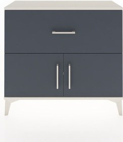 Resim Arges Şifonyer Tek Raflı Tek Çekmeceli 2 Kapaklı 88x30x80 Aytaşı-antrasit Aytası 