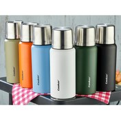 Resim makay 0.75LT DAĞCI TERMOS RENKLİ ÇİFT CİDARLI PASLANMAZ ÇELİK - SIZDIRMAZ KAPAK = BARDAK (5282) 