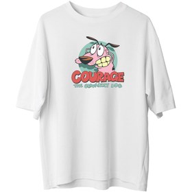 Resim Courage Dog - Oversize T-Shirt - XL / Mor 