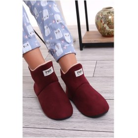 Resim U001 Erkek Kadın Çocuk Ev Pandufu Botu Ev Ayakkabısı Mürdüm 