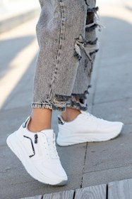 Resim acrapol ACROPOL YÜKSEK TABAN BAĞCIKLI FERMUARLI KOLAY GİYİM KADIN GÜNLÜK RAHAT YÜRÜYÜŞ SNEKAER AYAKKABI 