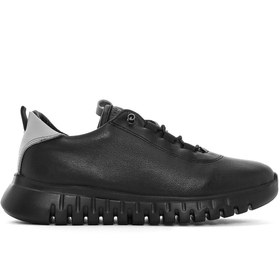 Resim Derimod Kadın Siyah Bağcıklı Deri Sneaker 25SFD501918 