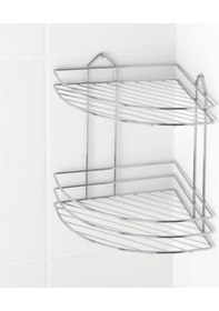 Resim Krom Banyo Köşe Rafı 2 Katlı Tko2 Alper 