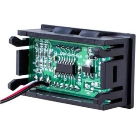 Resim 0.56 Inç 0-100V 3 Kablolu Dc Yeşil Voltmetre 