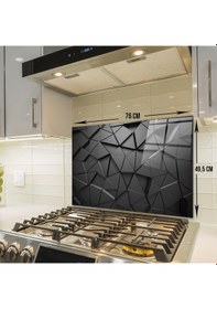 Resim Decorita Antrasit Kristal | Cam Ocak Arkası Koruyucu |49,5cmx76cm 