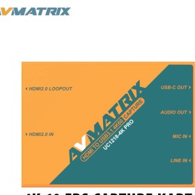 Resim Avmatrix UC1218-4K Pro - Profesyonel HDMI To USB 4K Capture Kart 