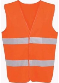 Resim 10 ADET TURUNCU RENKLİ İKAZ YELEĞİ REFLEKTÖRLÜ 