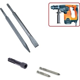 Resim Beton Kırma Delme Raspalama Için Sds Plus Hilti Uç Seti Bits Adaptörlü Keski Murc Uç Takımı 