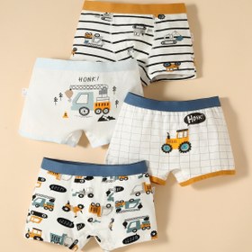 Resim 4'ü 1 arada Erkek Boksör Külotları, Karikatür Ayı ve "İyi Bir Çocuk" Tasarımı - Yumuşak Nefes Alabilen İç Çamaşırı, Esnek Bel Bandı, Tüm Mevsimler İçin Rahat, Gençler ve Gençler İçin Sevimli Karikatür Desenleri, Gençler İç Çamaşırı, Eğlenceli Gençler Giyim, Rahat Uygunluk, Erkek İç Çamaşırı, Erkek Boksör 