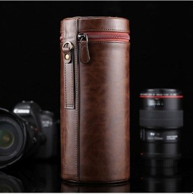 Resim Rogfer Dslr Kamera Lensi İçin Ekstra Büyük Lens Kılıfı Fermuarlı Pu Deri Kılıf Kutusu, Boyut: 24.5 10.5 10.5cm Kahve Diğer Diğer 