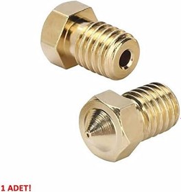 Resim 0.4mm x 1.75mm M6 Prinç Nozzle 3D Yazıcı Printer 1.75mm Filament Uyum MK8 CR-10 CR-10S Ender 3 Ultimaker Reprap Makerbot Prusa I3 Anycubic V6/V5 