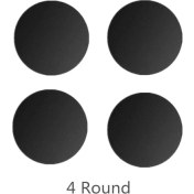 Resim GongtuShop 4yuvarlak Stil Syrinx Metal Plaka Mıknatıs Mobil Standı Evrensel Yedek Metal Plaka Kiti Yapıştırıcılı Manyetik Araç Montaj Telefon Tutacağı (Yurt Dışından) 