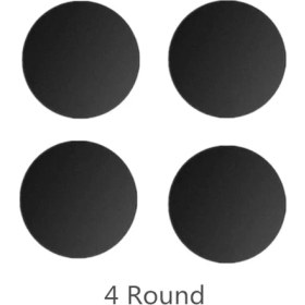 Resim GongtuShop 4yuvarlak Stil Syrinx Metal Plaka Mıknatıs Mobil Standı Evrensel Yedek Metal Plaka Kiti Yapıştırıcılı Manyetik Araç Montaj Telefon Tutacağı (Yurt Dışından) 