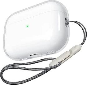 Resim Airpods 4 Kılıf ile uyumlu şeffaf kılıf, Yumuşak TPU Koruyucu Kılıf Kılıf Karabina ve Temizleme Kiti ile birlikte gelir (Clear-B) 