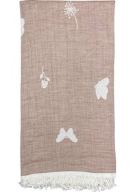 Resim Biorganic Butterfly Feeling Müslin Battaniye 90x90 Cm 64739 Ekru 