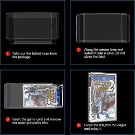 Resim 10 adet şeffaf şeffaf PSP oyun kartı depolama koruma koleksiyonu ekran kutusu koruyucu Playstation taşınabilir CIB kartuş 