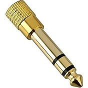 Resim Keepro Ti-Mesh Altin Kaplama 6.35mm Erkek 3.5mm Jack Stereo Ses Çevirici 