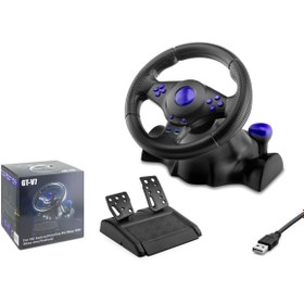 Resim HADRON VW9824 Oyuncu Direksiyon Seti 180° PS4 PS3 PS2 PC Xbox Android - Siyah 
