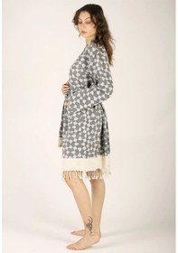 Resim Aphrodithe %100 Pamuk Tasarım Bornoz Çok Renkli 