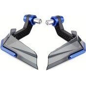 Resim Chuangyinshop Blue Evrensel Motosiklet El Koruyucu Entegre Korna Düğmeli Rüzgar Geçirmez 