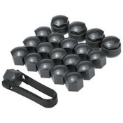 Resim Pazly 16+4 Adet 17mm Evrensel Araba Tekerlek Somun Seti, Siyah 