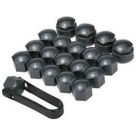 Resim Pazly 16+4 Adet 17mm Evrensel Araba Tekerlek Somun Seti, Siyah 