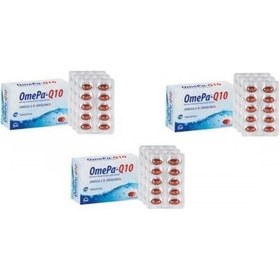 Resim Omepa-Q10 Omega3 Ubiquinol 30 Kapsül 3 Lü Paket 