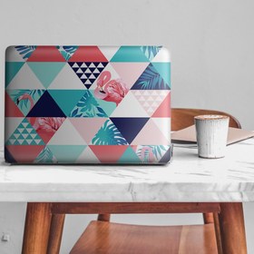Resim Flamingolu Üçgensel Desen Notebook Sticker, Laptop sticker,, Hp Sticker, Asus Sticker, 15.6 inç Sticker 