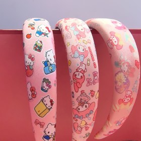 Resim Sevimli Hello Kitty ve Arkadaşları Saç Bandı Süsleri, zarif Hello Kitty, Kuromi, Melody, Cinnamoroll, Pom Pom Purin çizgi film desenleri, çeşitli boş zaman veya parti durumlarına uygun, şirinlik ve moda hissi katıyor, saç modellerini süslüyor, günlük giyim için mükemmel dekorasyon 