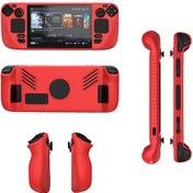 Resim Steam Deck V3 İçin Cep Konsolları İçin Kaymaz Silikon Koruyucu Kılıf Kırmızı 