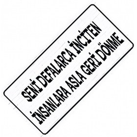 Resim İnciten İnsanlar Yazılı Sök-tak-pratik Vantuzlu Dekor Plaka 