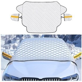 Resim Sones Suıtu R-3945 Araba Kış Ön Cam Kar Kalkanı Buz Çözme Güneşlik Kalınlaştırılmış Araba Giyim, Stil: Mıknatıssız Kulaklıklı 