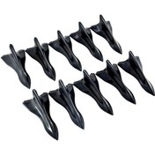 Resim Cbtx Yt-1026 10 Adet / Takım Oto Araba Çatı Köpekbalığı Yüzgeçleri Araç Kuyruk Kanatları Kapak Trim Çıkartma-siyah 