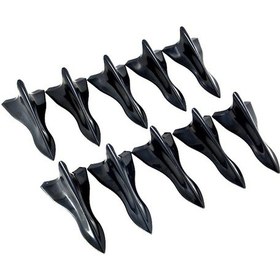 Resim Cbtx Yt-1026 10 Adet / Takım Oto Araba Çatı Köpekbalığı Yüzgeçleri Araç Kuyruk Kanatları Kapak Trim Çıkartma-siyah 