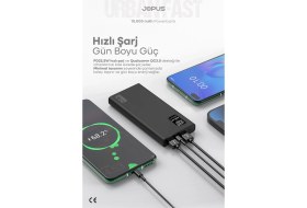 Resim Jopus 10000MAH Powerbank Pd 22,5W Hızlı Şarj - Dijital Ekranlı - Taşınabilir Şarj Cihazı - JP-P12 