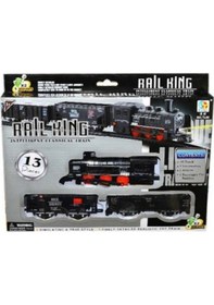 Resim 13 Parça Pilli Lokomotif Tren Zihinsel Beceri Algılama Akıllı Tren Pilli Işıklı Tren Seti 