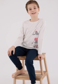 Resim U.s. Polo Assn. Erkek Çocuk Uzun Kol Pijama Takım Taş-1799 Taş 