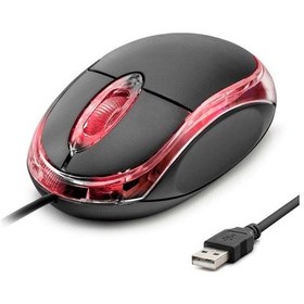 Resim Büro Ev Ofis Bilgisayarı İçin 110cm Siyah 800dpı Led Kablolu Mouse - 