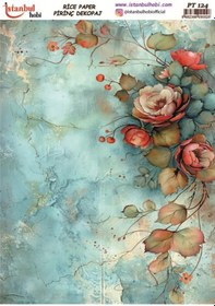 Resim Pirinç Dekopaj Kağıdı 30x42cm Pt-124 Güller 