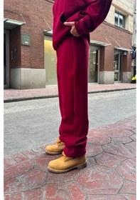 Resim Basic Ayarlanabilir Paça Eşofman Altı Bordo Bordo 