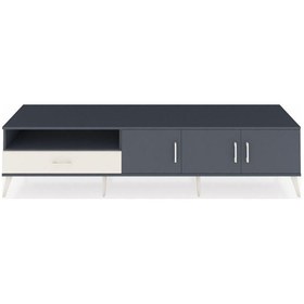 Resim Hyperion Tv Ünitesi 3 Raflı Tek Çekmeceli 3 Kapaklı 220x44x51 Antrasit-antrasit/aytaşı Antrasıt/aytası - Antrasıt 