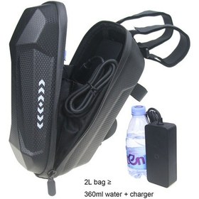 Resim Mufunye Çoğu Bisiklet, Elektrikli Scooter Ve Elektrikli Scooter İçin 2l Su Geçirmez Araba Çantası, Siyah Çok Renkli 