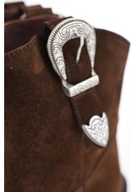 Resim Kahverengi Tokalı Western Bot 123316 Kahverengi 