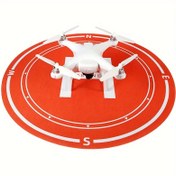 Resim 1 Taşınabilir & Katlanabilir Drone İniş Pedi - Parlak Turuncu, Yönlendirici Göstergeler (K, D, G, B) ile Non-Woven Kumaş, Kolay Dış Mekan Kullanımı için Navigasyon Yardımı|Kompakt Tasarım|Dayanıklı Drone Matı 