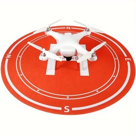 Resim 1 Taşınabilir & Katlanabilir Drone İniş Pedi - Parlak Turuncu, Yönlendirici Göstergeler (K, D, G, B) ile Non-Woven Kumaş, Kolay Dış Mekan Kullanımı için Navigasyon Yardımı|Kompakt Tasarım|Dayanıklı Drone Matı 